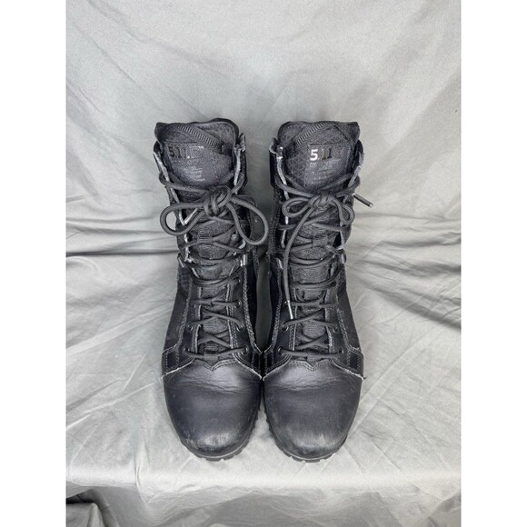 5.11 Tactical A/T 8 Zip Boots Mens Size 11 Black Waterproof Side Zip Combat EUC main image 9